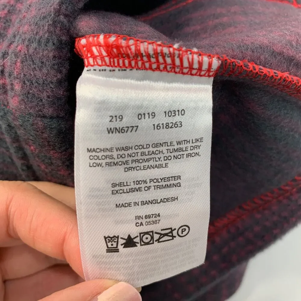 Columbia Jacket Youth Toddler 6-12‎ Month Gray Pink Zing III Fleece Zip Up Plaid